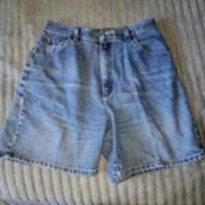 Vintage 90s Lee Denim Shorts Women's 30 Blue Medium Wash High Waist 100% Cotton
